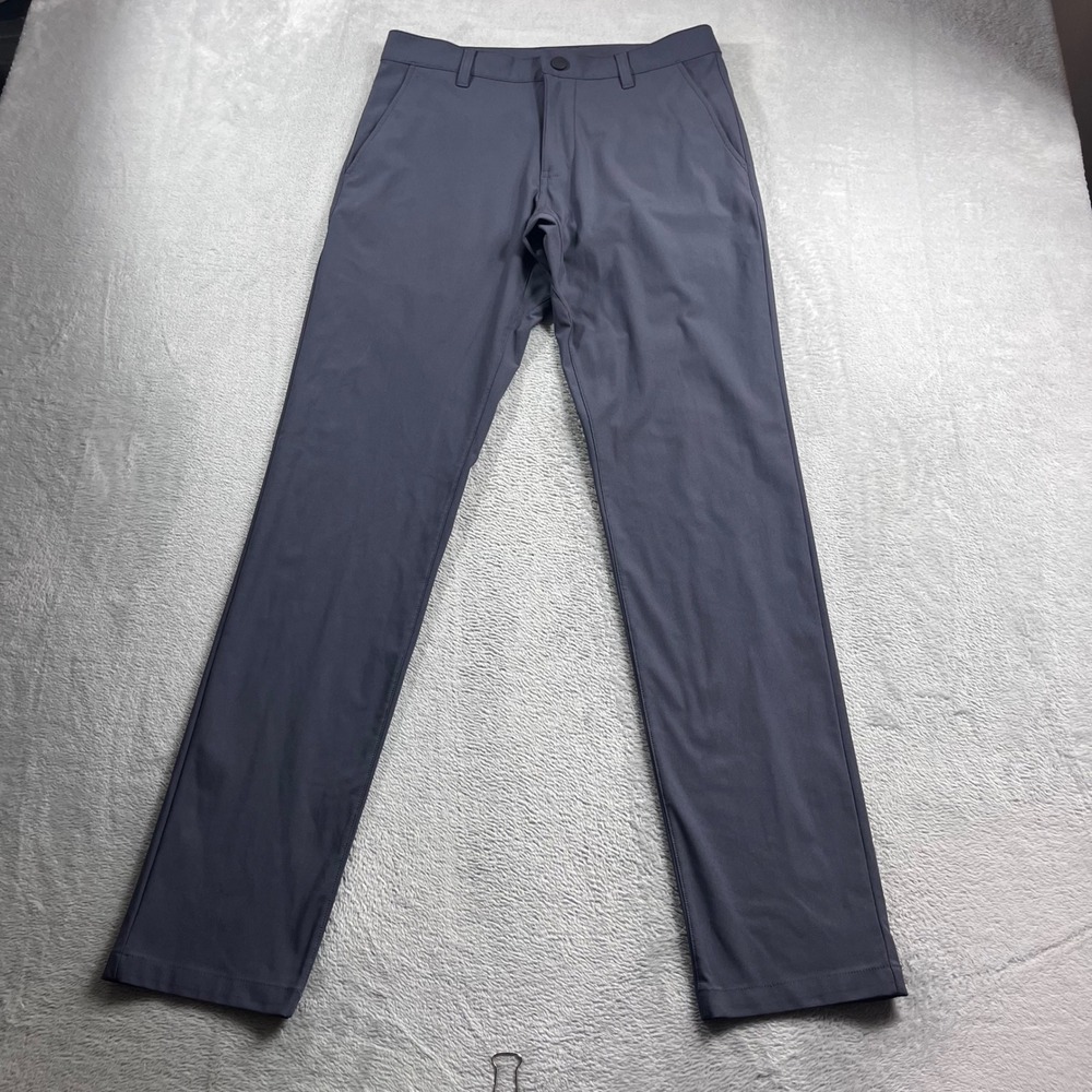 Rhone Commuter Slim Pants Mens 29x33 Gray Performance Stretch Trousers